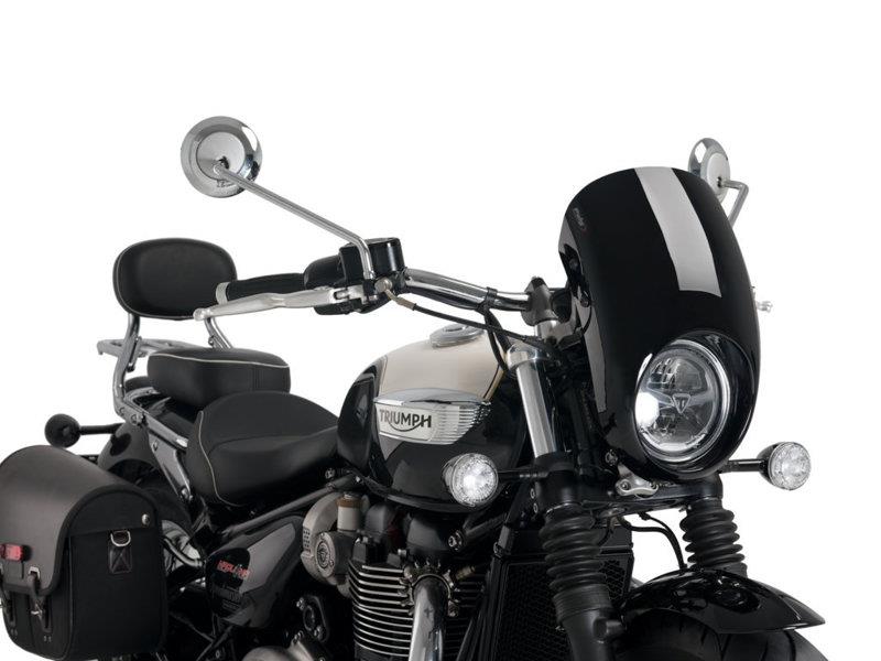 PUIG Anarchy Semi Fairing Black for Triumph Bonneville Speedmaster 18-25 21114N