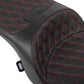 Drag Specialties Freedom Touring Seat For Harley FLHX 2023-2025 Black/Red 4715d