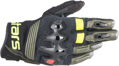 Alpinestars Halo Leather Gloves Black Yellow