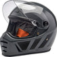 BILTWELL Lane Splitter Gray Motorcycle Helmet