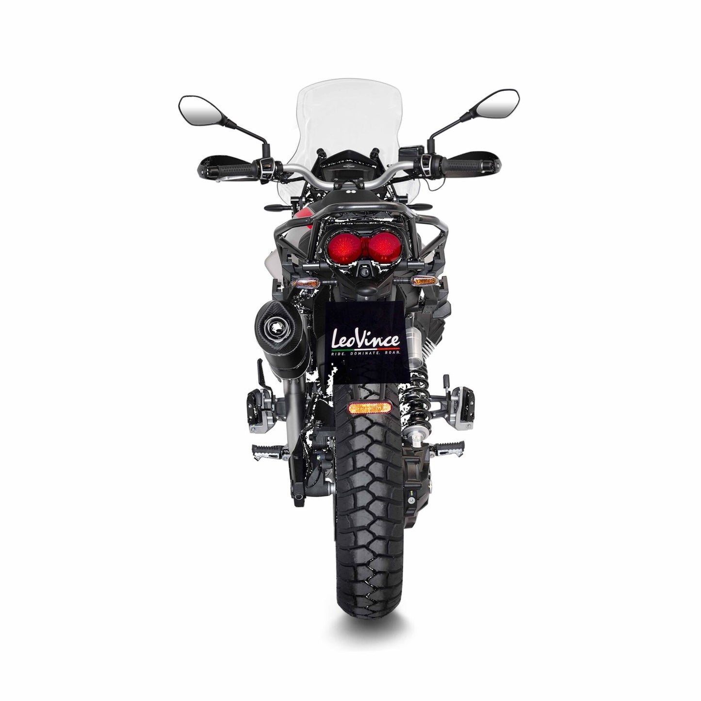 Leovince Muffler Lv One Evo For Moto Guzzi V85 850 TT 18-24 Black Steel 14454eb