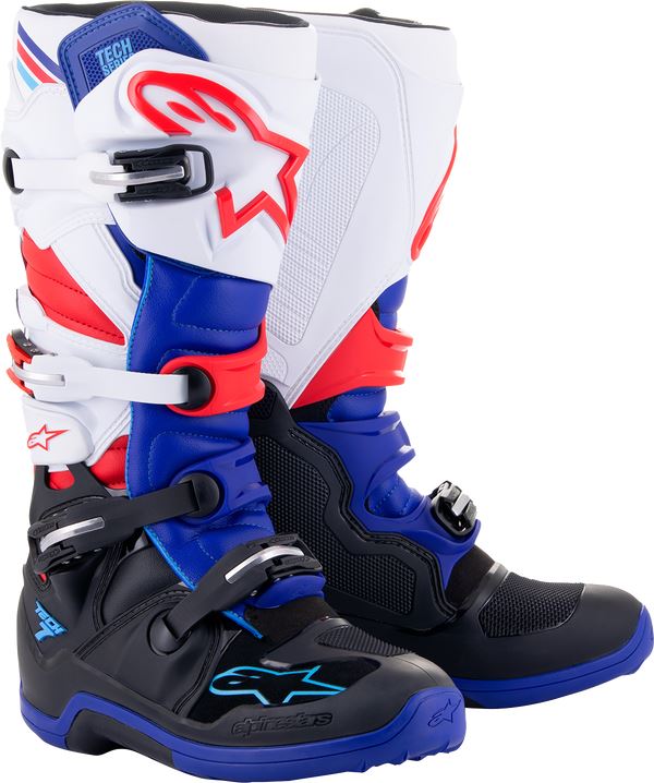 Alpinestars Tech 7 Boots White Red Blue