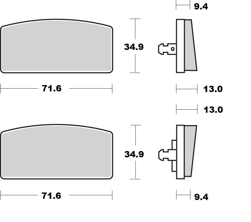 Moto-Master Ceramic Brake Pads For BMW R 100 RS 1973-1980 Ceramic Set 411004
