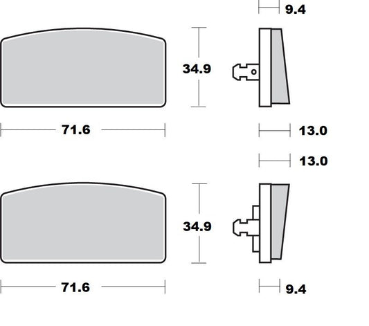 Moto-Master Ceramic Brake Pads For BMW R 100 RS 1973-1980 Ceramic Set 411004