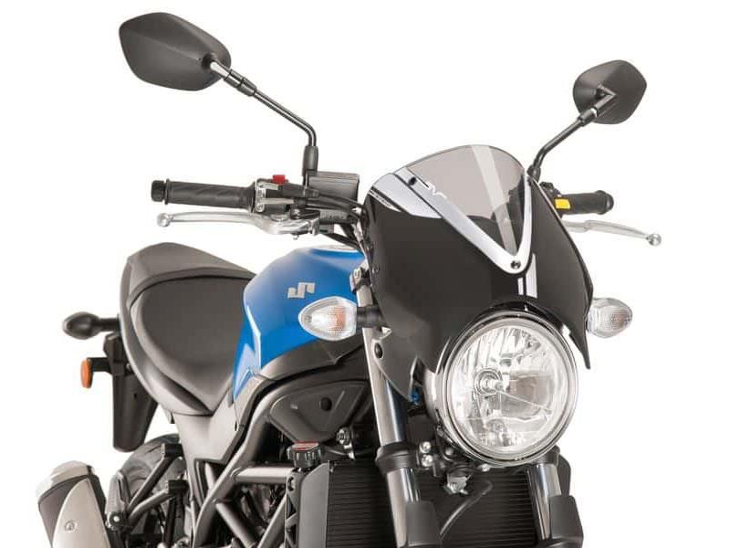PUIG Retrovision Black Semi Fairing And Screen 195mm Clear for Suzuki SV 650 16-25 8926W