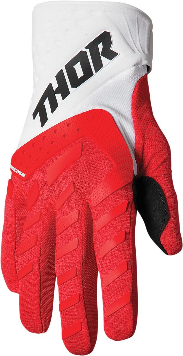 THOR Youth Spectrum MX Motorcross Gloves Red/White 2023 Model
