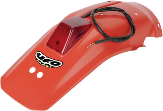 UFO ENDURO REAR FENDER W/ STOP-TAILLIGHT HONDA XR600R CR-ORANGE HO02650-121