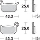 Sbs SI Offroad Sintered Brake Pads For KTM SX 50 2002-2024 Set of 2 794SI
