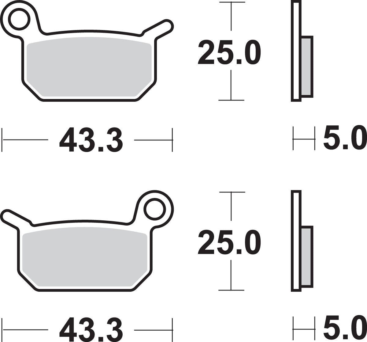 Sbs SI Offroad Sintered Brake Pads For KTM SX 50 2002-2024 Set of 2 794SI
