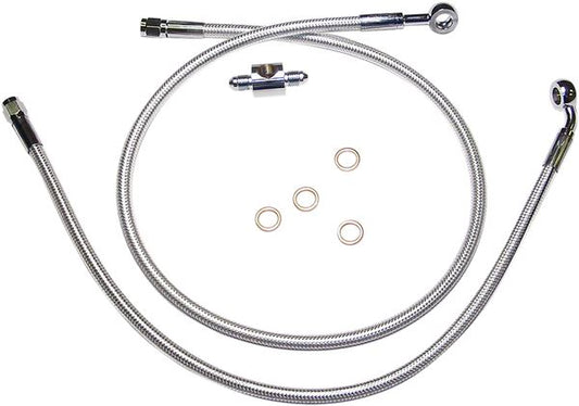 Magnum Shielding Rear Brake Line Kit For Harley FLSTC 1340 1987-1999 3609A