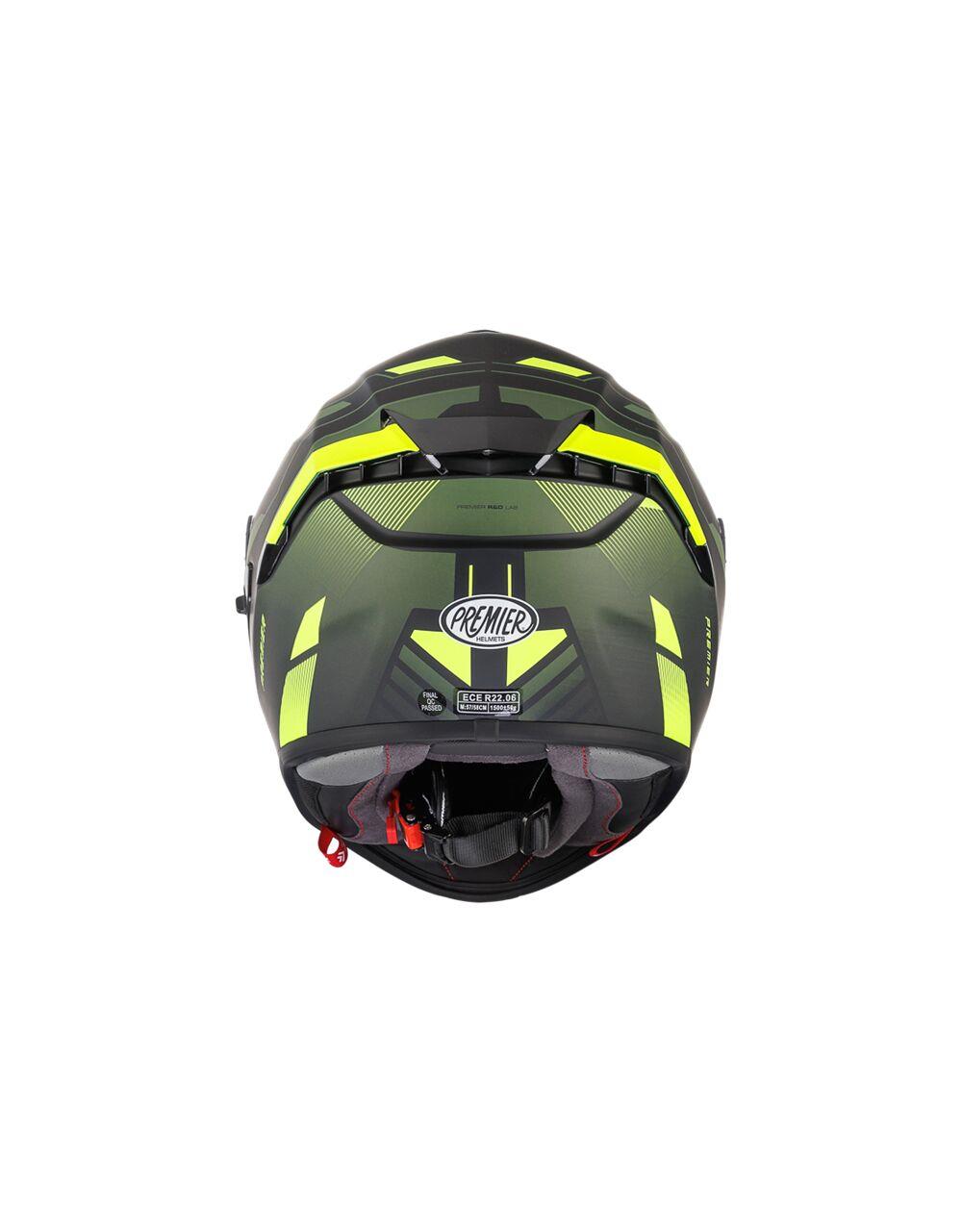 PREMIER HELMETS Evoluzione Yellow/Black Motorcycle Helmet