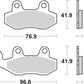 Sbs LS Street Excel Rear Brake Pads For Triumph Bonneville 1200 T120 92-24 611LS