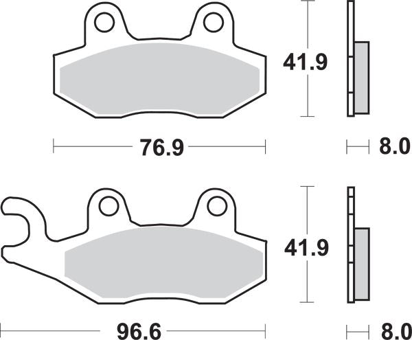 Sbs LS Street Excel Rear Brake Pads For Triumph Bonneville 1200 T120 92-24 611LS