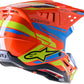 Alpinestars Supertech SM5 Action Orange &  Yellow & Blue Act2 Mx Helmet