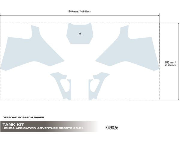 UNIRACING Scratch Saver TANK AFRICA TWIN K49826