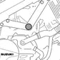 PUIG Chassis Cap Black for Suzuki V-Strom 650 12-25 3893N