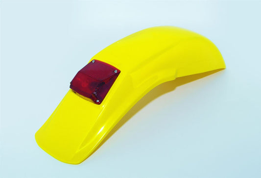 UFO VINTAGE UNI ENDURO REAR FENDER W/ TAILLIGHT (83-93) YELLOW ME08027D