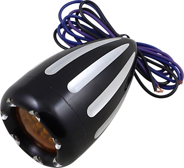 Arlen Ness Deep Cut Factory Style Turn Signals LED Fire Ring Aluminum 12-753
