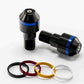 PUIG Short Bar End Weights w/ Coloured Rim Black for Yamaha YZF 125 R/R6 99-18 8173N