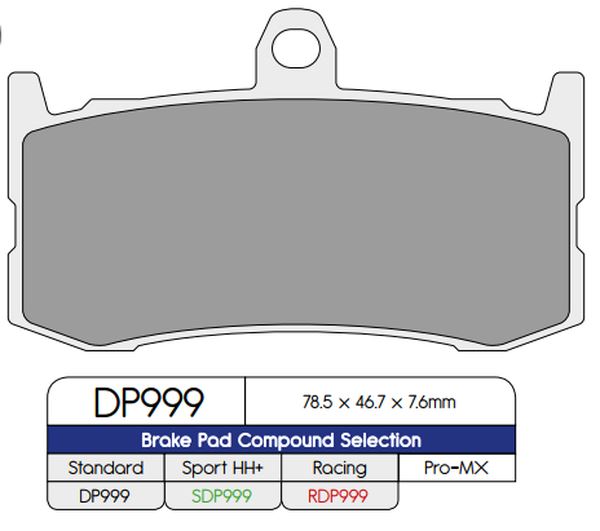 Dp Brakes Race Pads/X-Race Titanium Pads For Triumph Daytona 675 09-16 RDP999