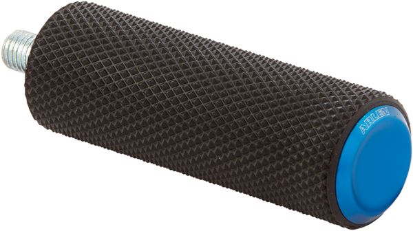 Arlen Ness Fusion Shift Peg Black Blue Billet Aluminum Rubber Knurled 07-947