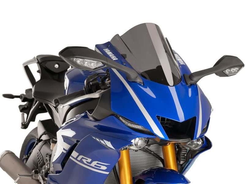 PUIG Z-Racing Screen Dark Smoke for Yamaha YZF R6/Race/R7 17-25 9723F