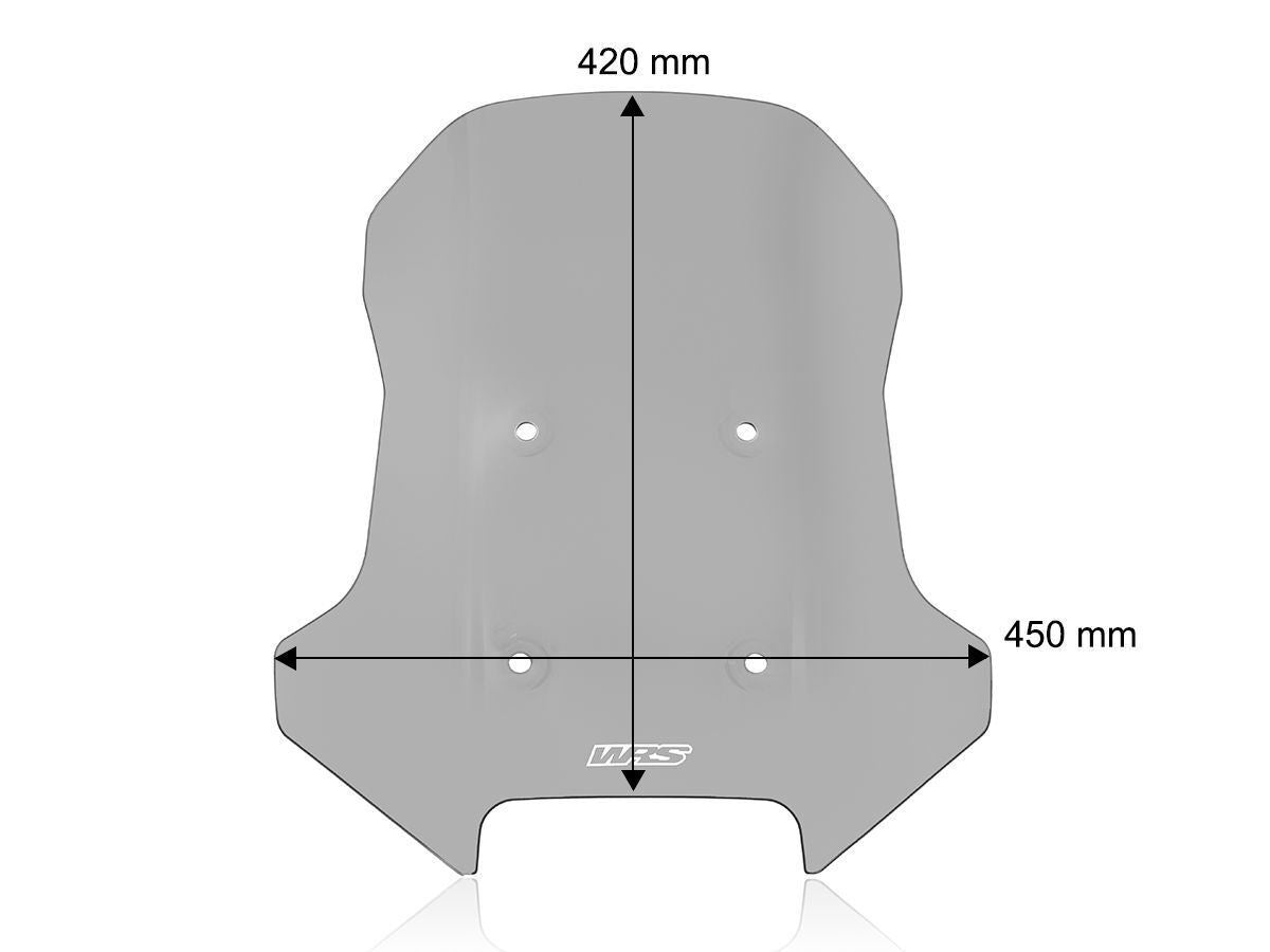 WRS Windscreen Caponord For CFMOTO 450MT Smoke Cf004f