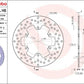 BREMBO BRAKE ROTOR FIXED SERIES ORO PRIME LINE FR/RR 68B407H8