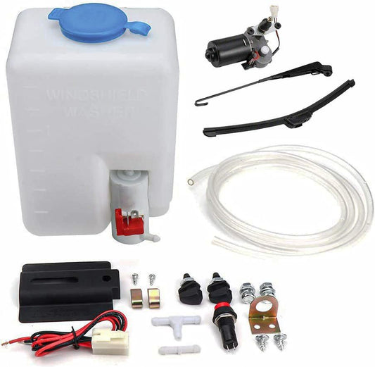 UTV SxS Universal Windscreen Windshield Wiper and Washer Kit