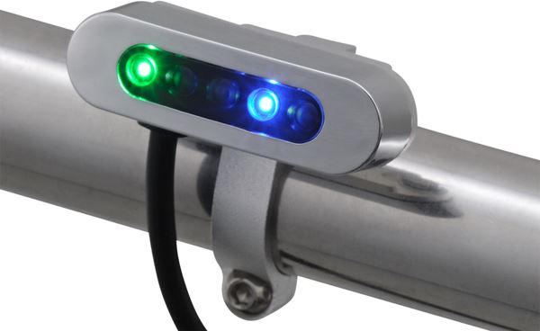Daytona Chrome Waterproof Clamp Mount 25-40mm Micro Indicator Light 86532