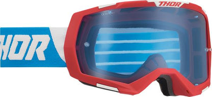 THOR Regiment MX Motorcross Goggles White/Red/Blue 2023 Model