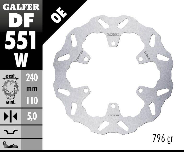 Galfer Rotor Fixed Wave For Royal Enfield Continental GT 650 19-26 DF551W