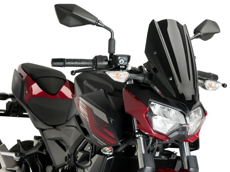 PUIG New Generation Sport Screen Black for Kawasaki Z400 19-24 3548N