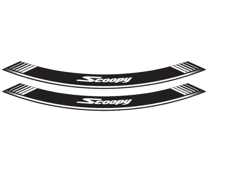 PUIG Wheel Rim Stickers White for Honda Scoopy SH 50 19-23 5559B