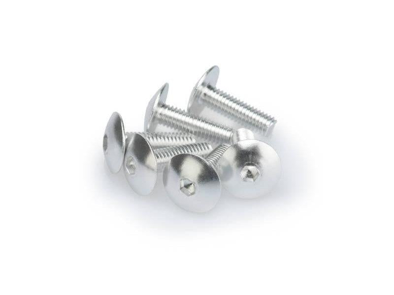 PUIG M6 Domed Screws 20mm x 6 Silver Universal 0657P