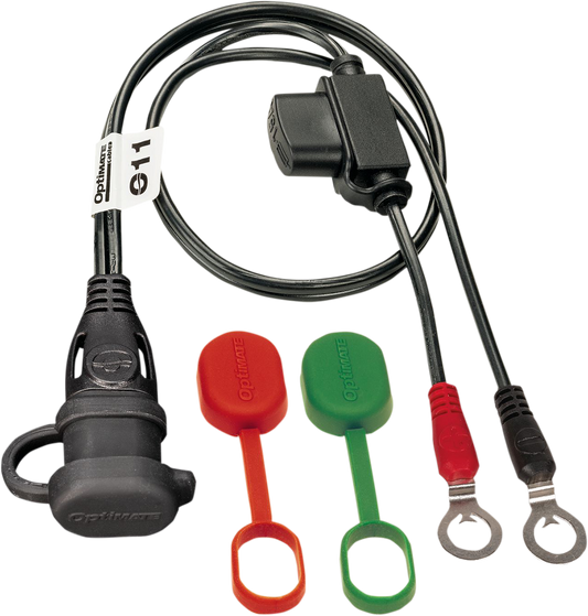 Optimate Charger Fused Battery Cord with 5/16 M8 Ring Terminals SAE O-11
