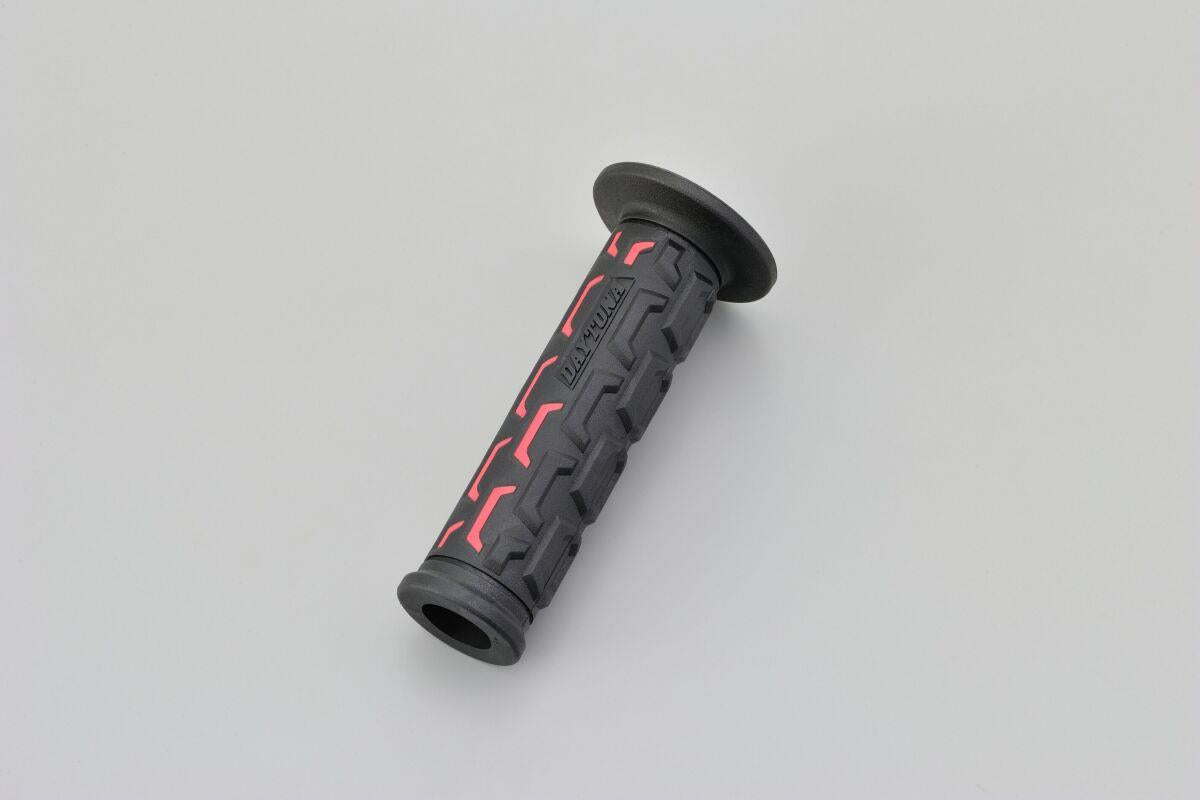 Daytona Grippy Grip GGD-Ground Grips 22.2mm Open End Black Red Pair 25172