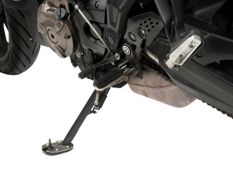 PUIG Kickstand Extension Pad Black for Yamaha MT-07 14-25 20183N