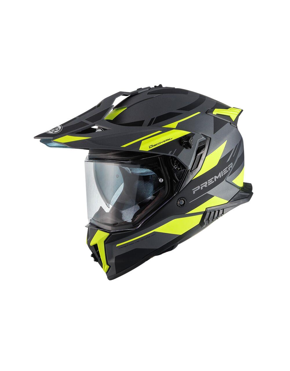 PREMIER HELMETS Discovery Black Motorcycle Helmet