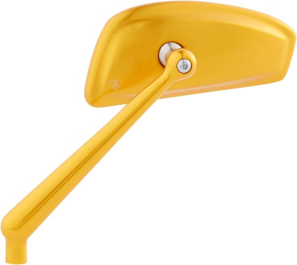 Arlen Ness Tearchop Mirror Anodized Gold Stainless Steel Screw-In Left 510-013