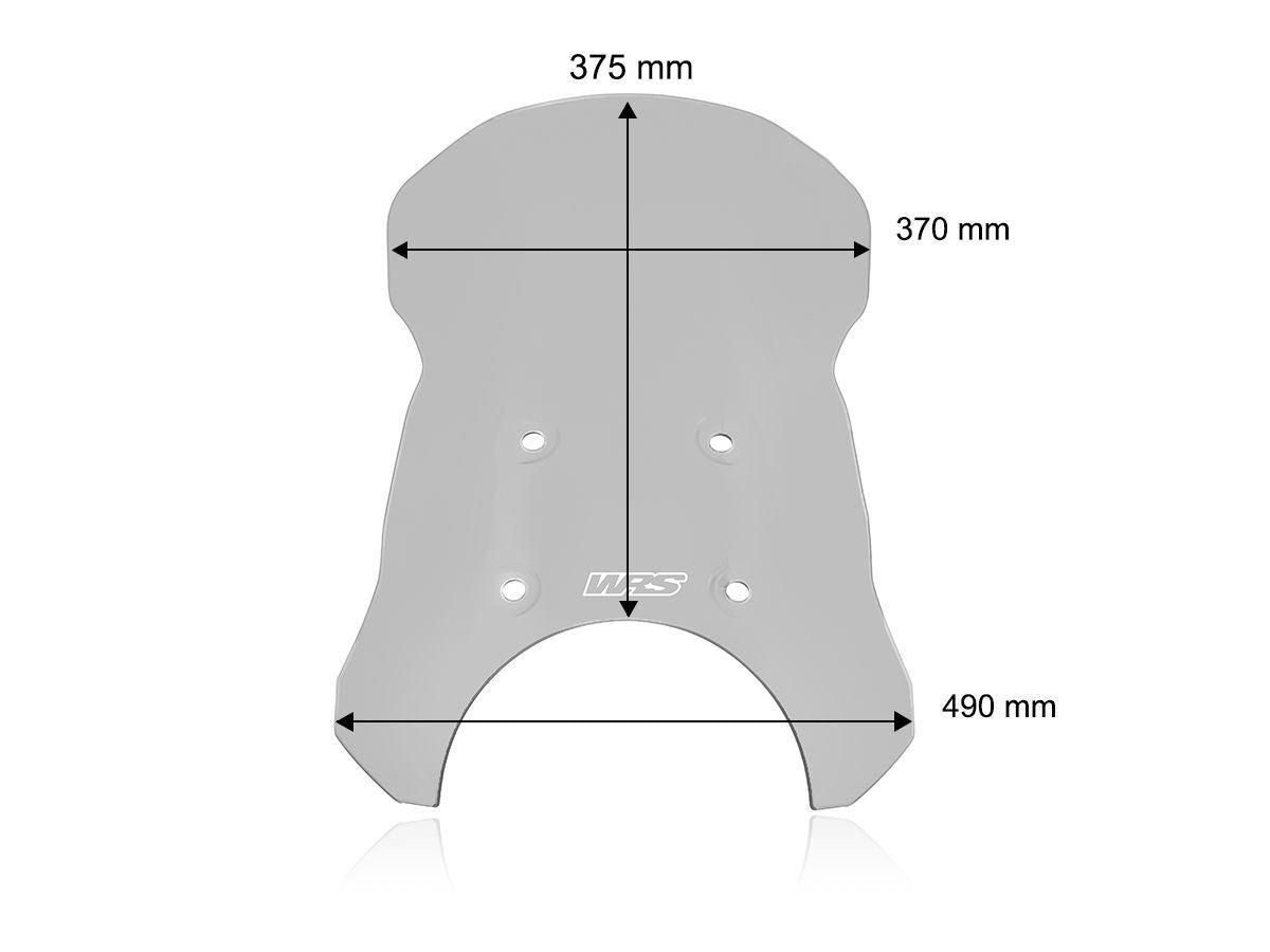 WRS Windscreen Caponord Royal Enfield Dual Purpose Smoke RE001F