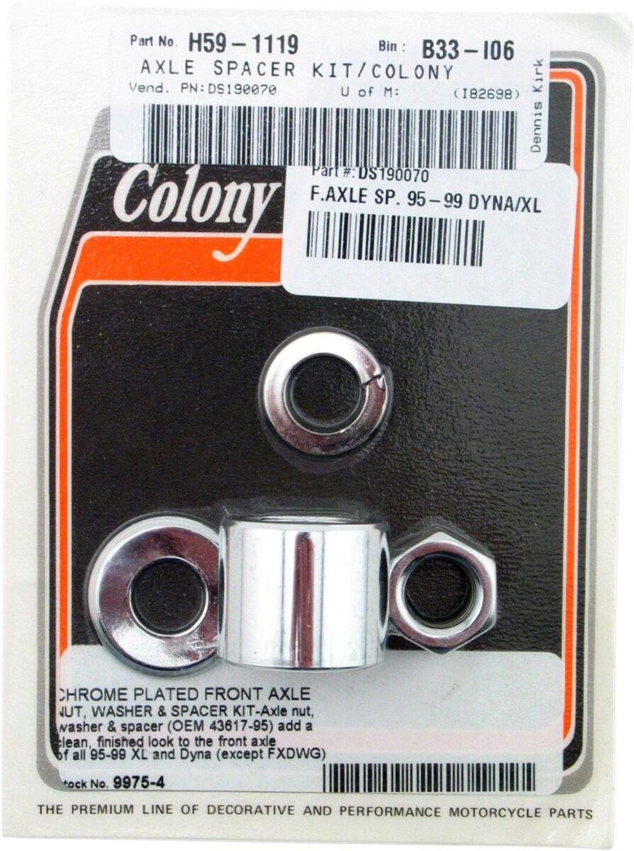 Colony Axle Spacer/Nut Kit For Harley Davidson XLH 883 1995-1999 9975-4