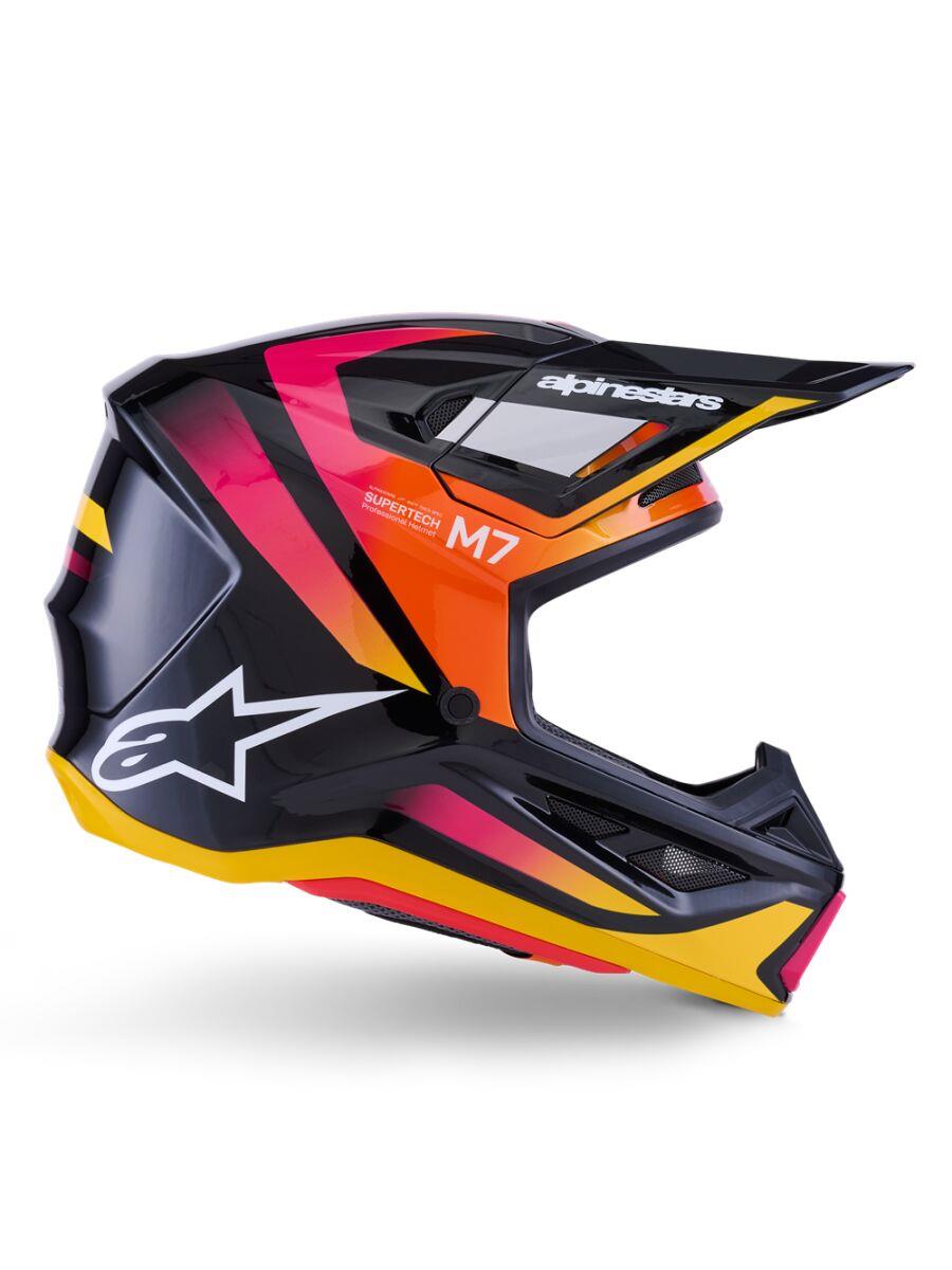 ALPINESTARS SM7 Rise Helmet BLK/YL/PINK 2025 Model