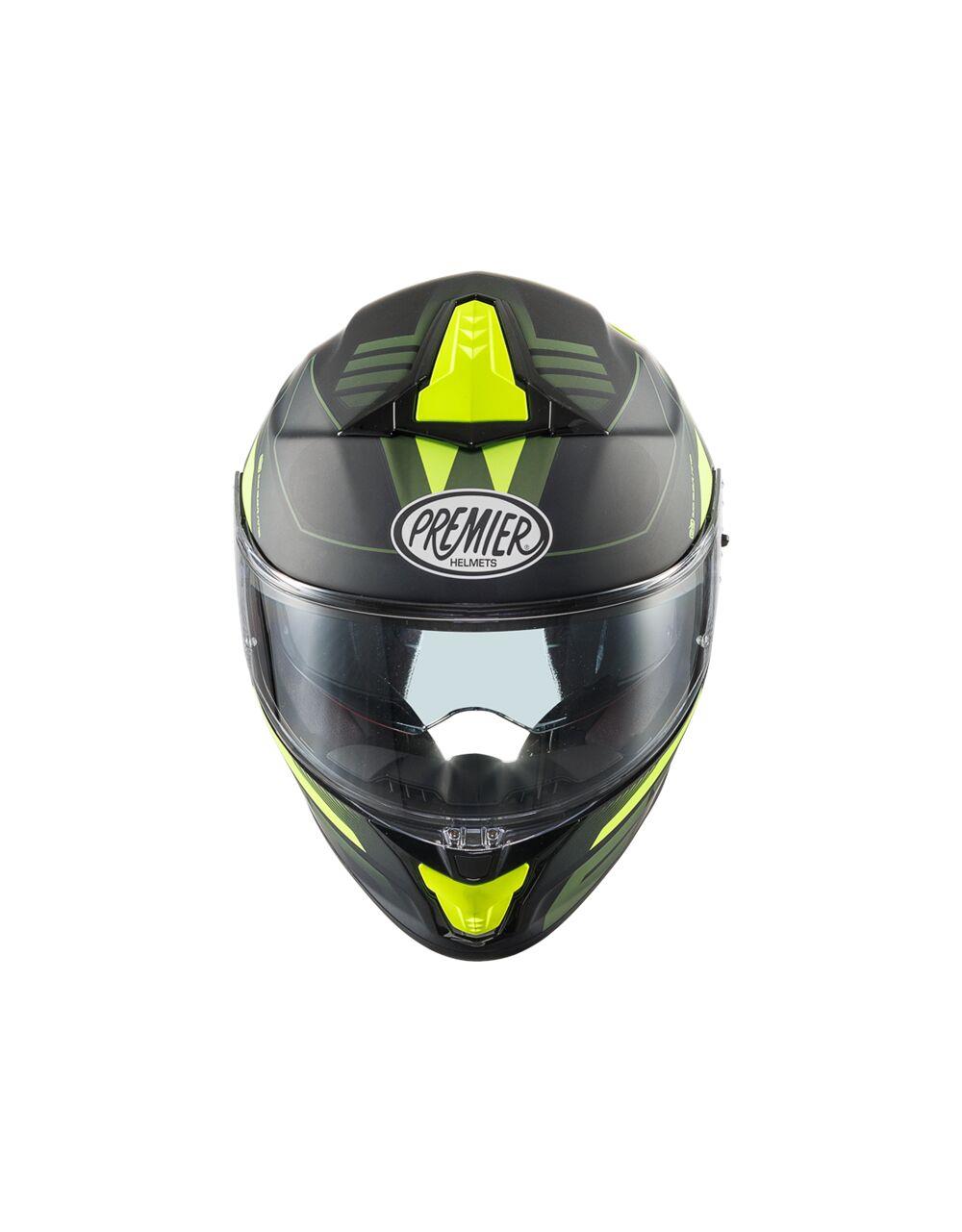 PREMIER HELMETS Evoluzione Yellow/Black Motorcycle Helmet