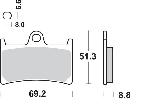 Sbs HS Street Excel Sintered Front Brake Pads For Yamaha YZF-R6 600 89-26 634HS