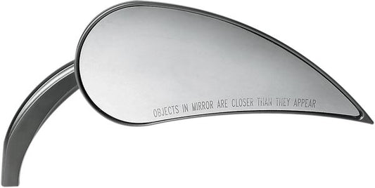 Arlen Ness Rad 3  Mirror 7" W x 3" H Black Screw-In Convex Teardrop 13-093