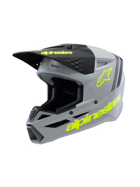 ALPINESTARS Youth SM3 Radium Grey/Black/Yellow MX Helmet