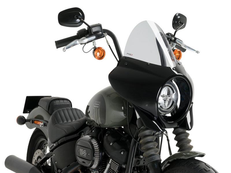 PUIG Mirage Touring Semifairing And Screen Light Smoke for Harley Davidson Softail Street Bob FXBB 21-24 21332H