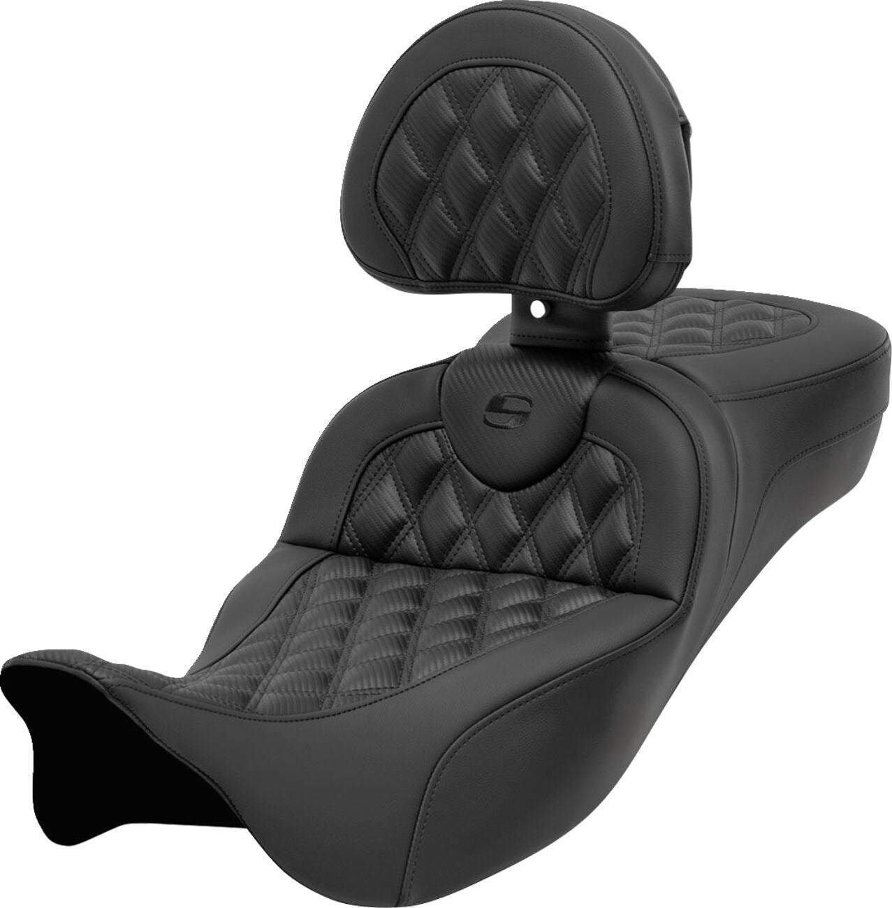 Saddlemen Roadsofa Leather Seat Extended Reach With Backrest For Harley Davidson FLHXS 1868 ABS 08-23 808-07B-207B0