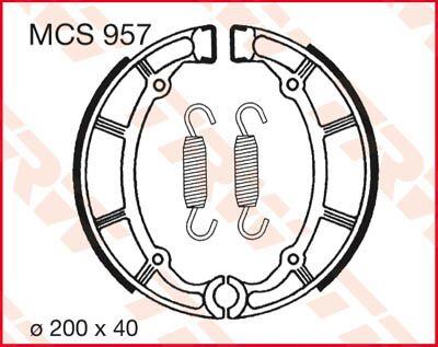 Trw Brake Shoes For Yamaha XVS 650 A 1980-2007 Set MCS957
